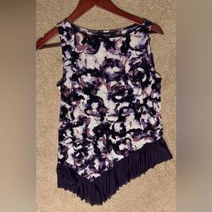 Simply Vera Vera Wang Abstract Purple and Black Tank Top